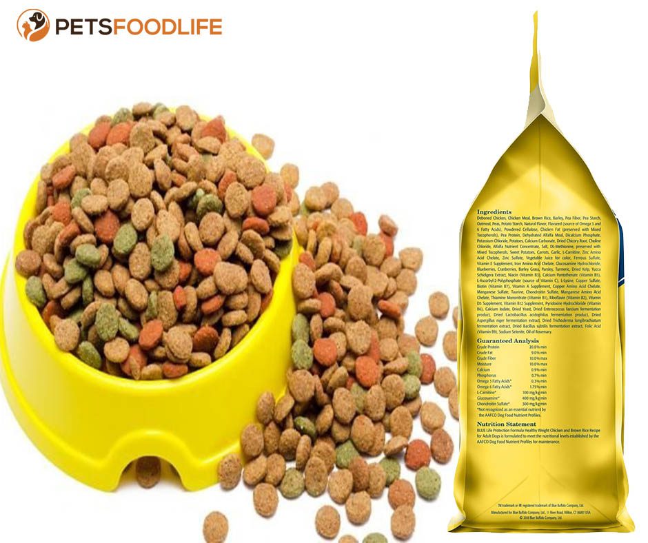 Affordable and Nutritious Dog Food in a Yellow Bag